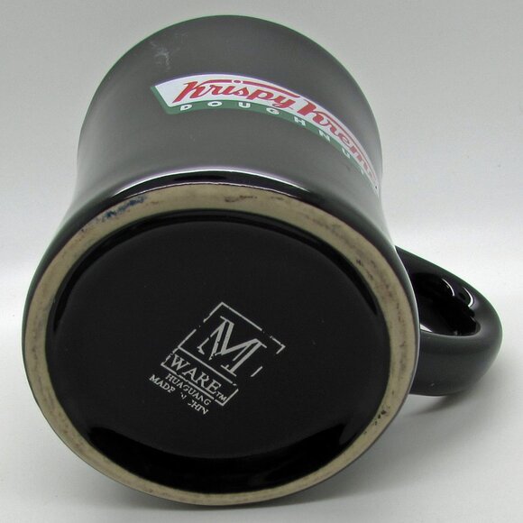 KRISPY KREME Doughnuts BLACK Restaurant Diner Mug - 10 oz Coffee Cup - Picture 4 of 4